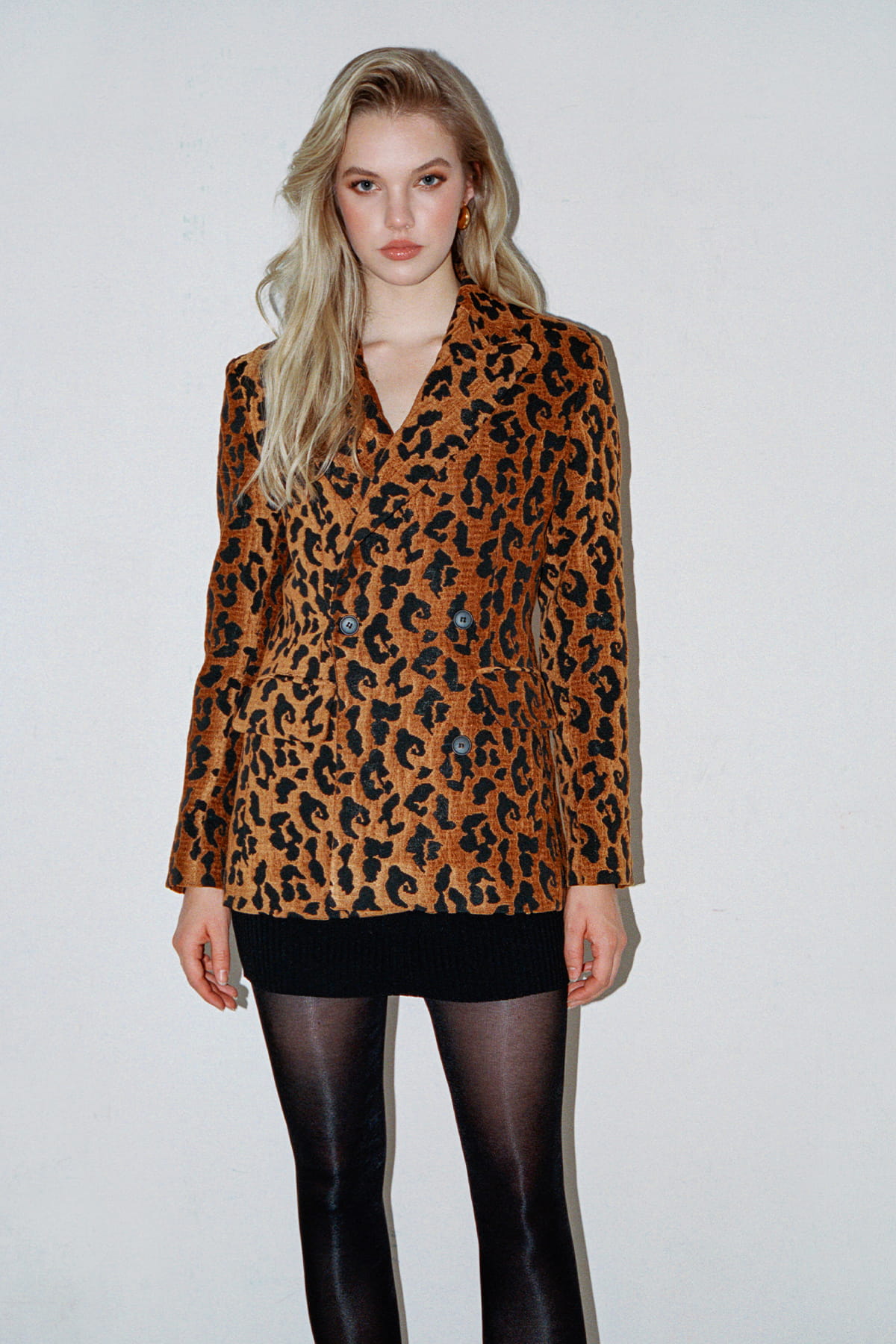 RAVEL Velvet Leopard Patterned Jacket