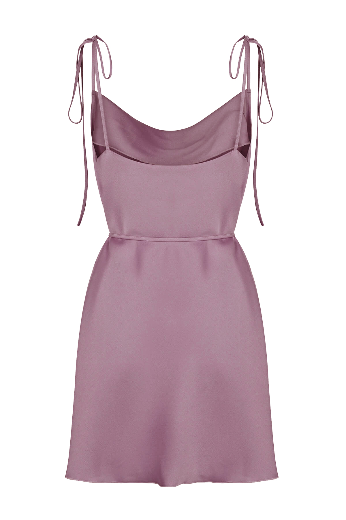 LORENA Lilac Mini Satin Slip Dress